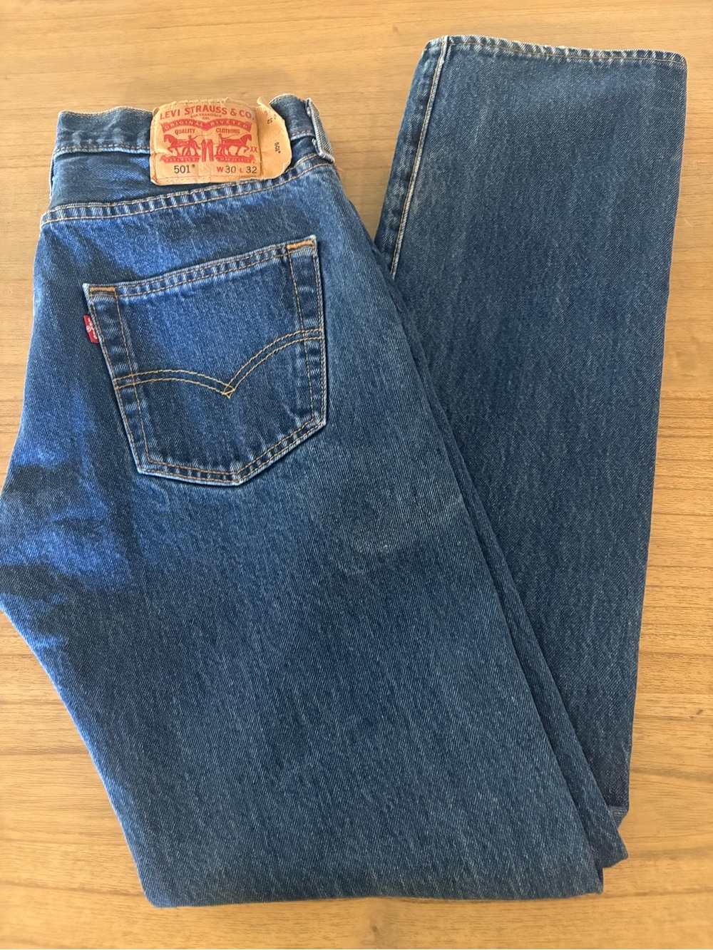 Levi's Straight-Leg Men's Jeans in Classic Blue Denim